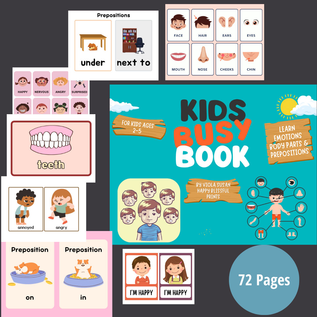 Learning Emotions & Body Parts Busy Book