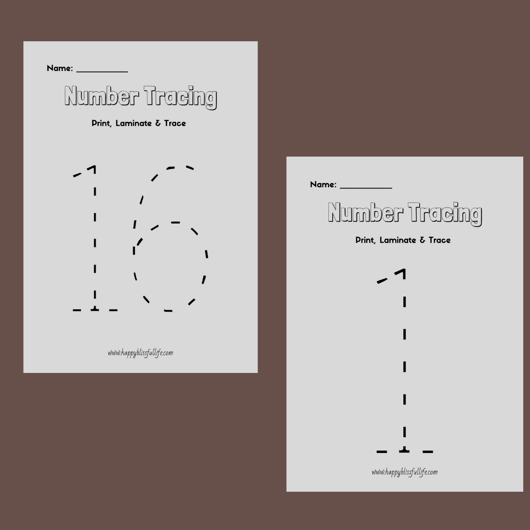 Numbers Traceable Workbook