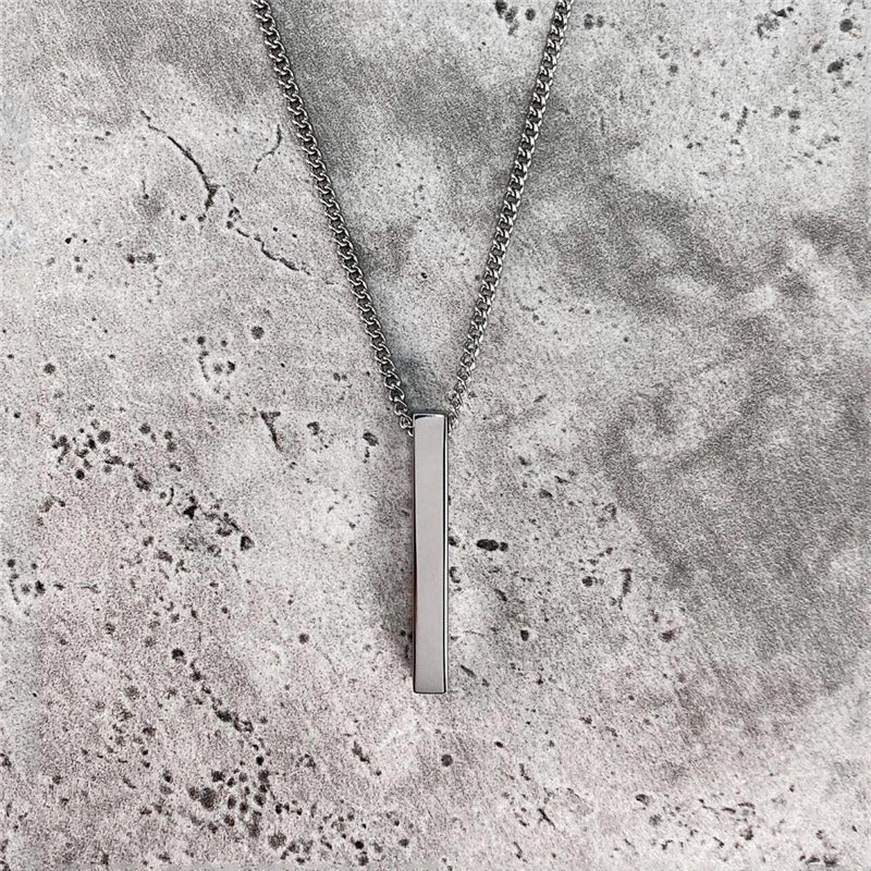 Silver Bar Pendant Neckchain