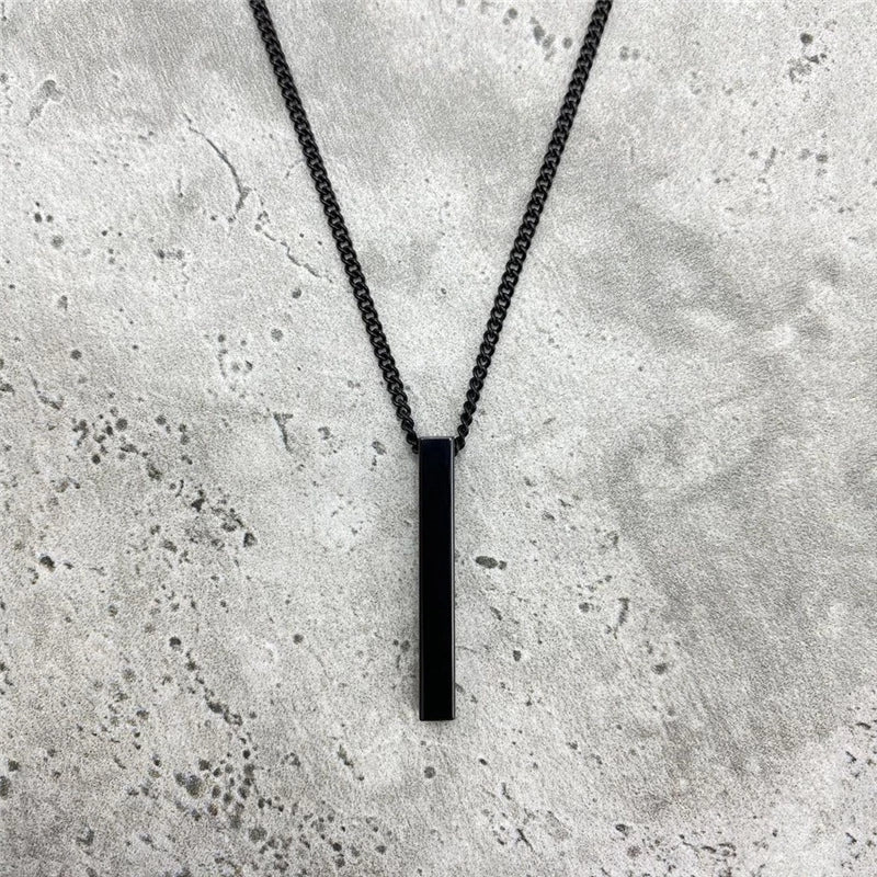Black Bar Pendant Neckchain