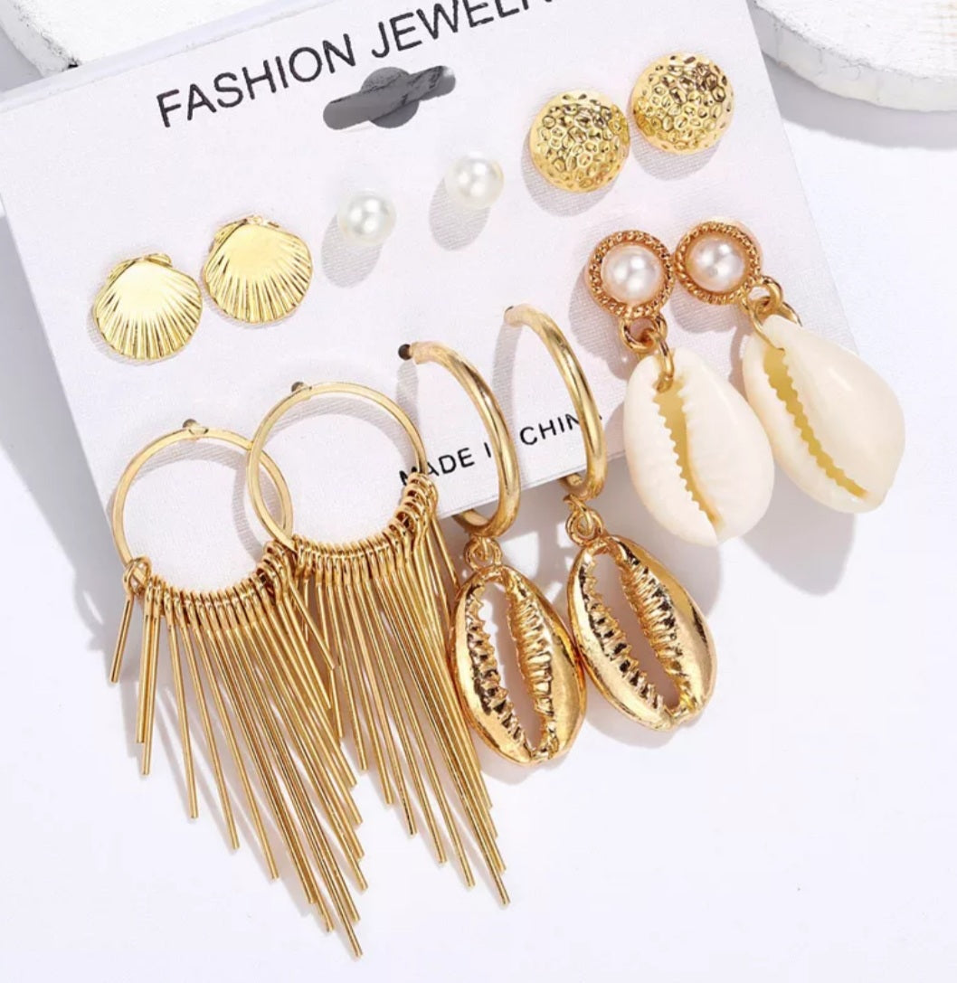 Seashell Fringe Earrings