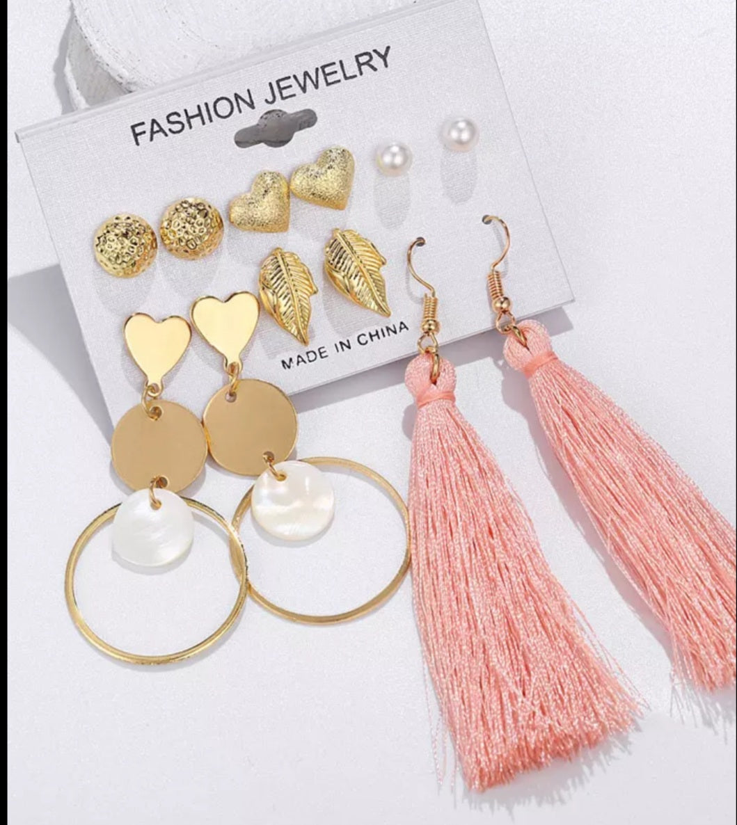 Tassel Hearts Earrings