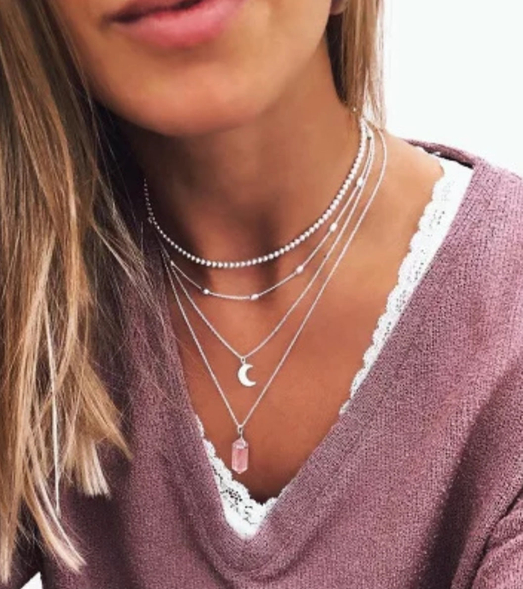 Pink Stone Necklace