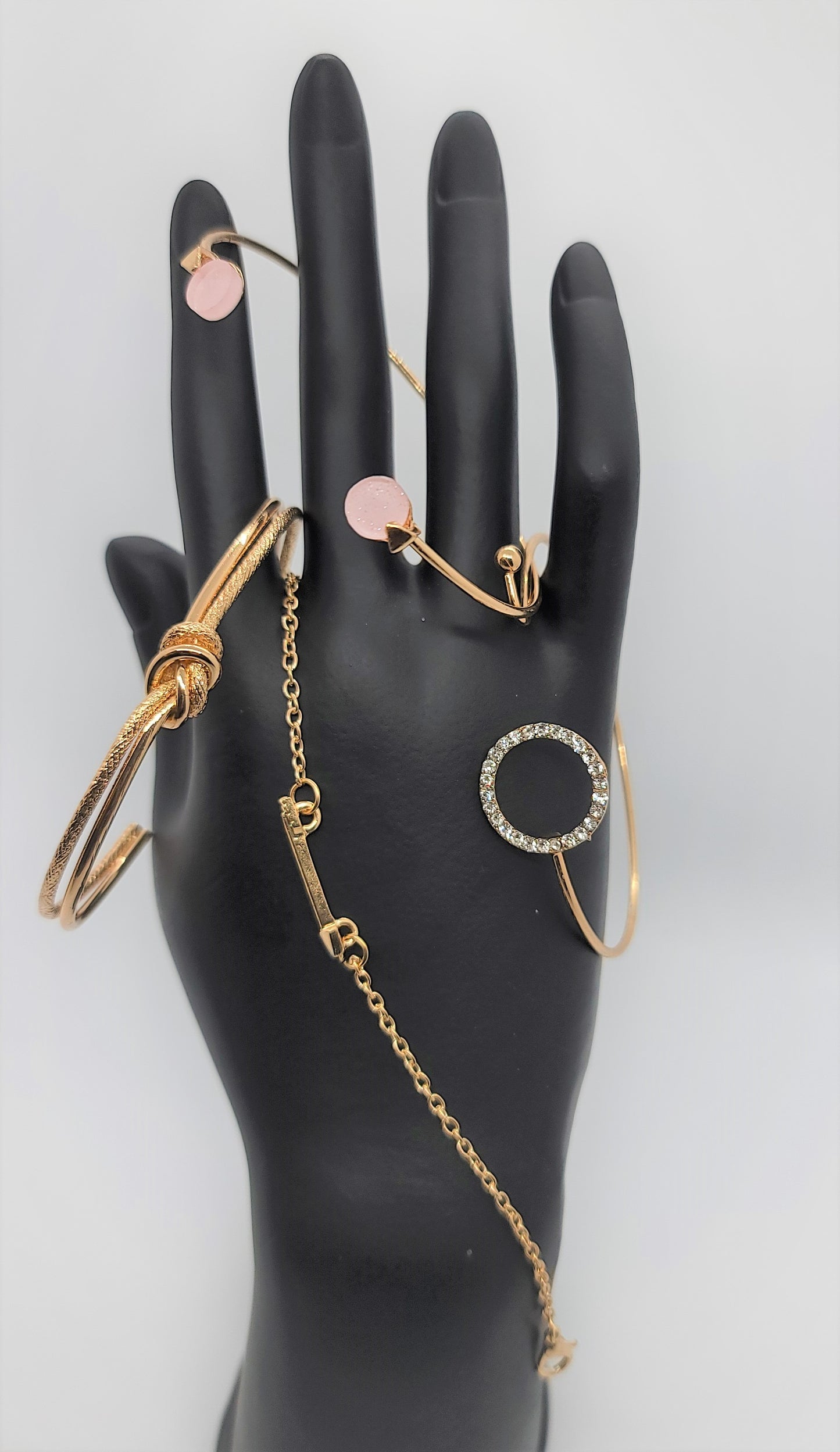 Crystal Circle Gold Bracelet