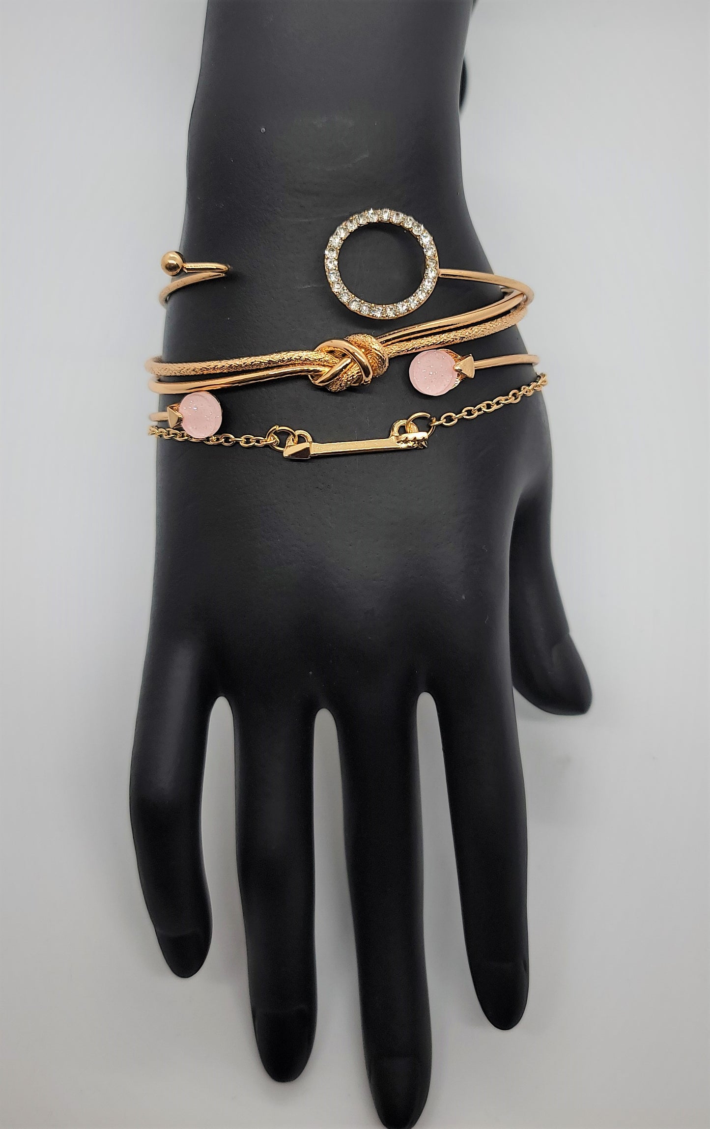 Crystal Circle Gold Bracelet