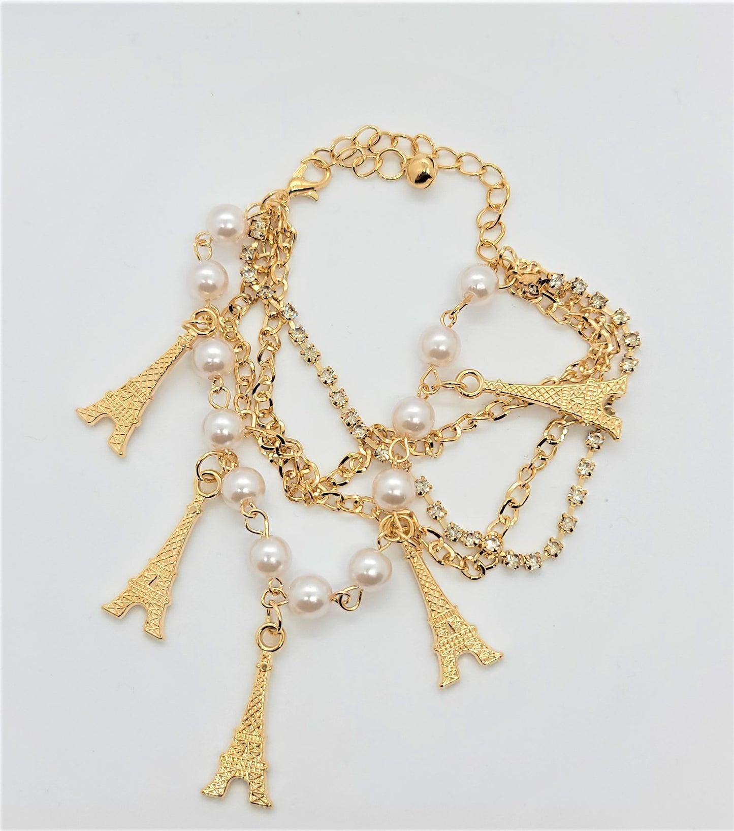 Crystal Paris n Pearl Bracelet