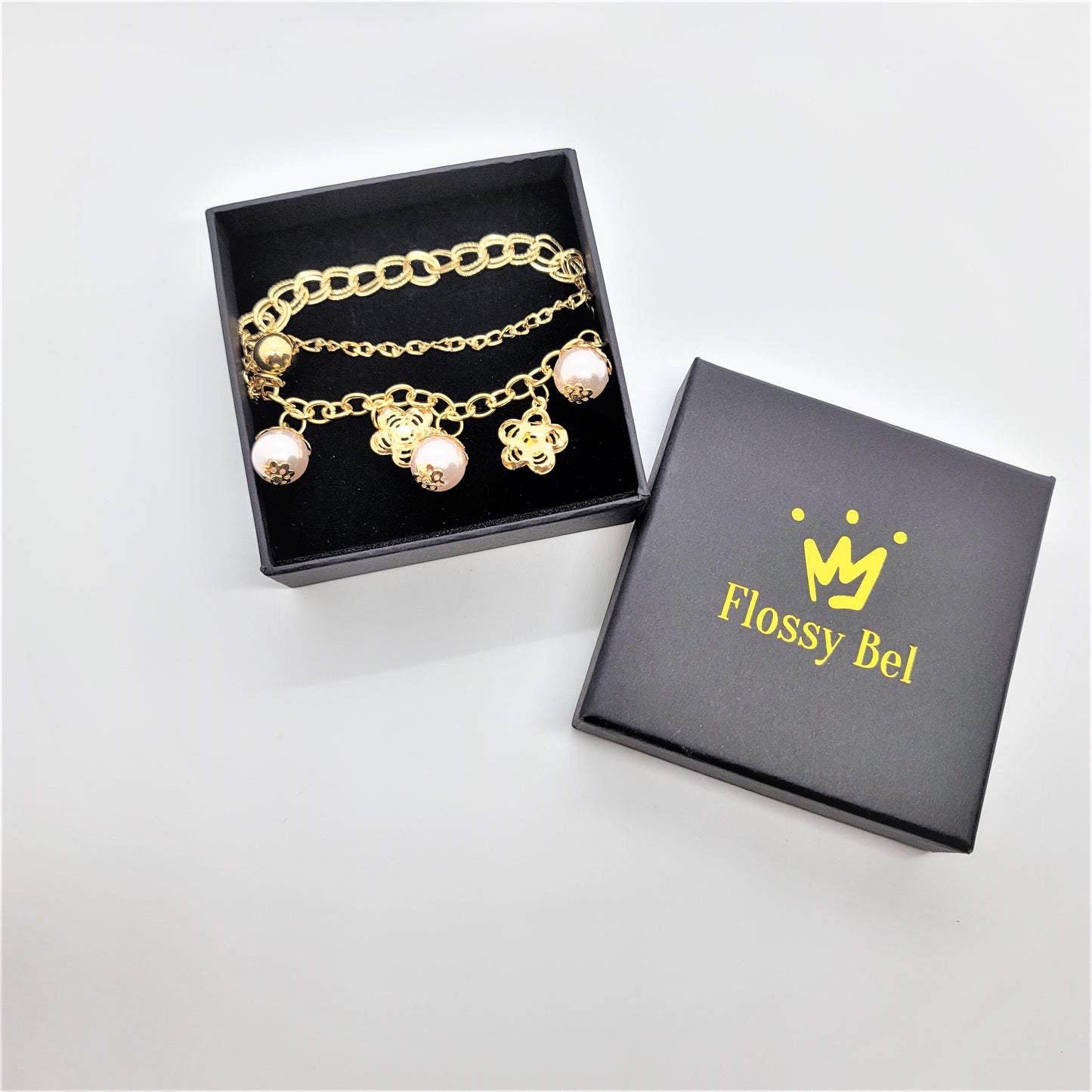 Butterfly Crystal Pearl Bracelet