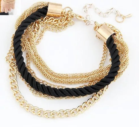 Black Braided Rope Bracelet