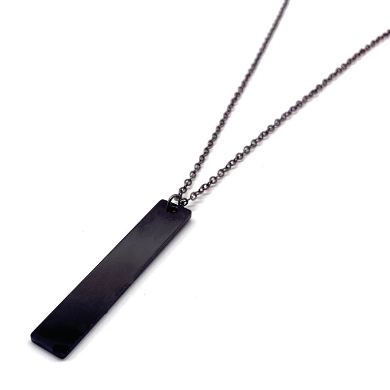 Black Bar Pendant Neckchain