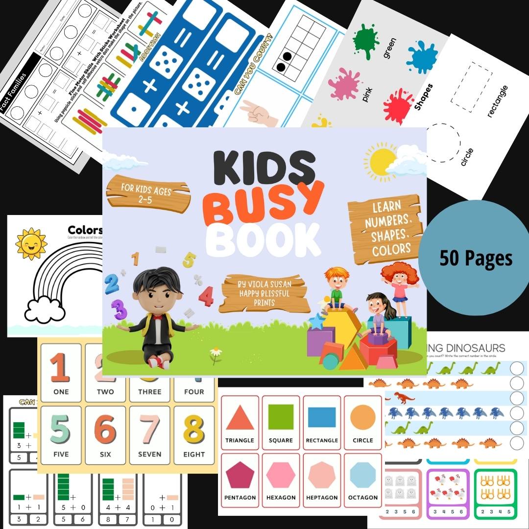 Toddler & Preschool Learning Workbook Bundle
