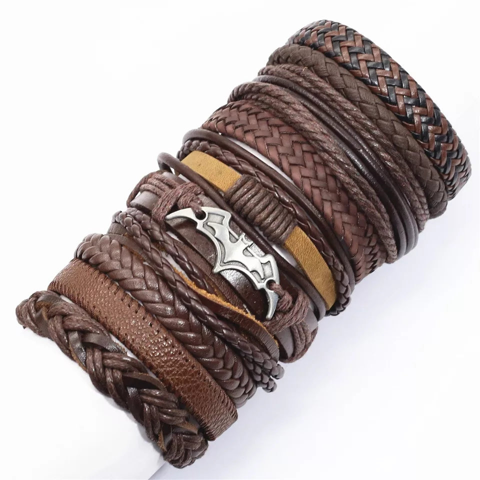 Ethinic Rope Leather Pulsera