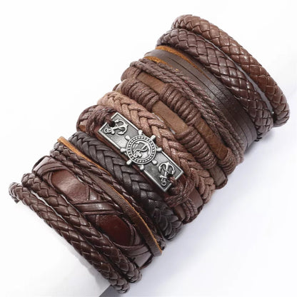 Ethinic Rope Leather Pulsera