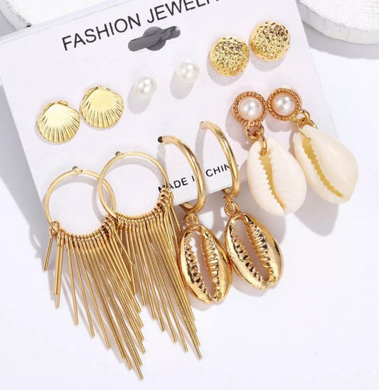 Seashell Fringe Earrings