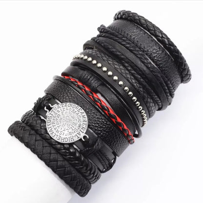 Ethinic Rope Leather Pulsera