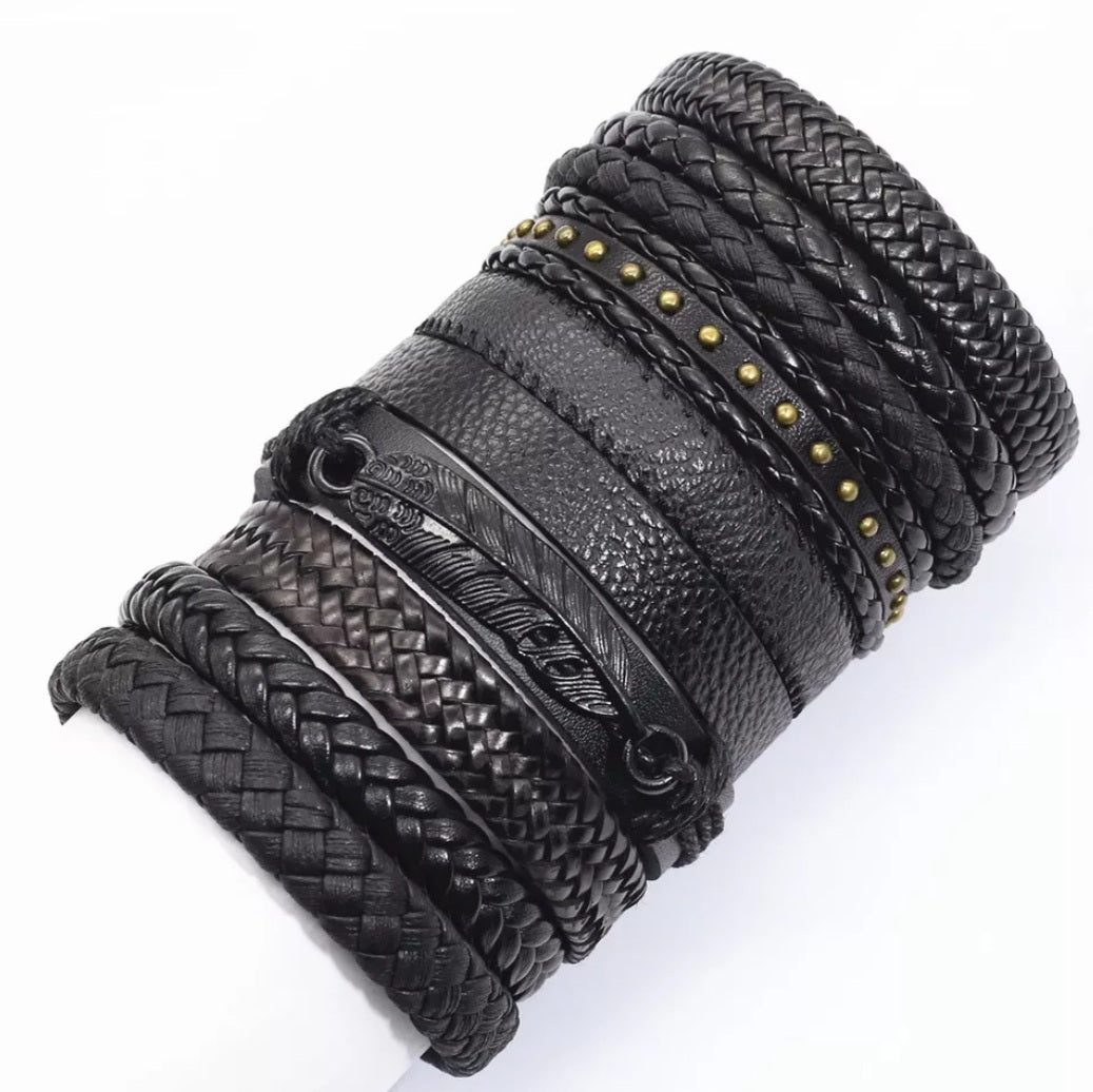 Ethinic Rope Leather Pulsera