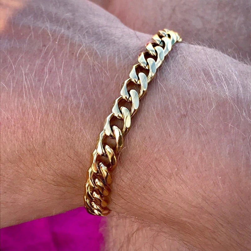 Trendy Cuban Gold Bracelet
