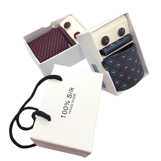 Silk Tie Gift Set (white box)