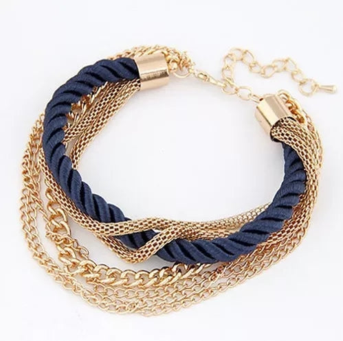 Blue Braided Rope Bracelet